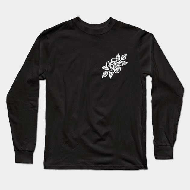 Traditional Rose White Long Sleeve T-Shirt by jordihales